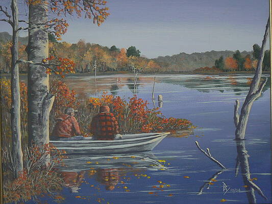 Fishing at Lake Nuangola by Ray Nutaitis Fishing at Lake Nuangola by Ray Nutaitis