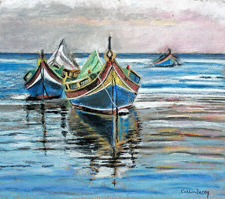 Maltese Fishing Boat Paintings for Sale - Pixels