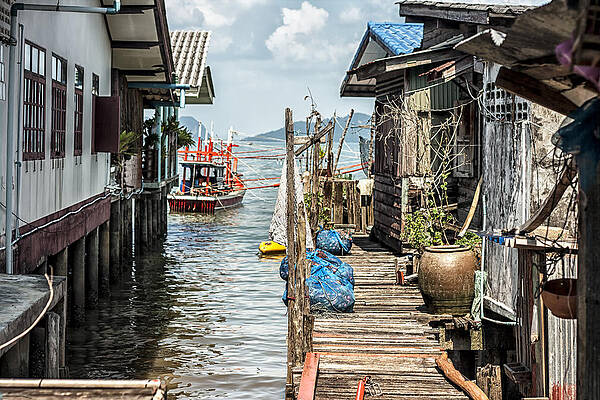 Natural Wall Art featuring the photograph Fishing Village In Koh Lanta Thailand by Georgia Clare