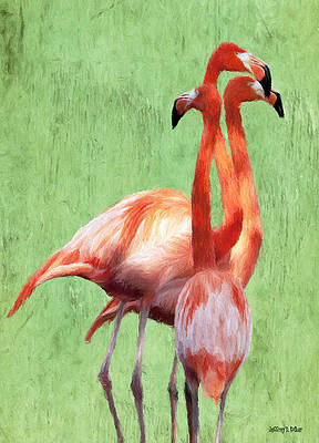 Wall Art - Painting - Flamingo Twist by Jeffrey Kolker