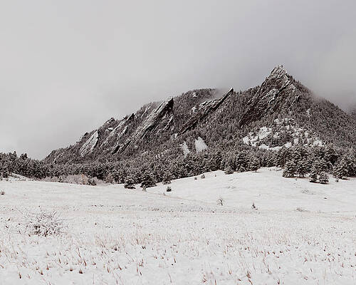 Triptych 2 Flatirons in October Snow by D Scott Clark Triptych 2 Flatirons in October Snow by D Scott Clark