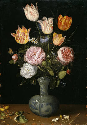Floral Still Life Print by Jan Brueghel The Elder