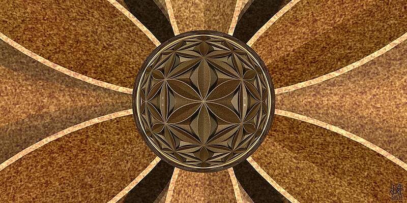 Flower of Life Through a Drop of Water by David Voutsinas