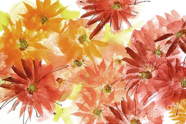Wall Art - Painting - Flowers Afield II by Chris Paschke