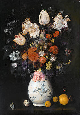 Flowers Vase Print by Judith Leyster
