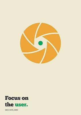 Wall Art - Digital Art - Focus On  The User Typography Art poster by Lab No 4 - The Quotography Department