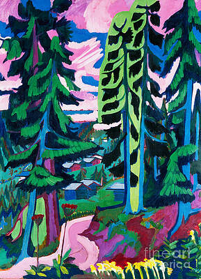 Wall Art - Painting - Forest Path in Summer by Ernst Ludwig Kirchner