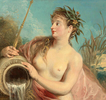Fountain Nymph Print by Antoine Watteau