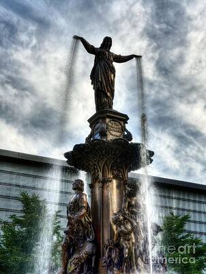 Wall Art - Photograph - Fountain Square In Cincinnati by Mel Steinhauer