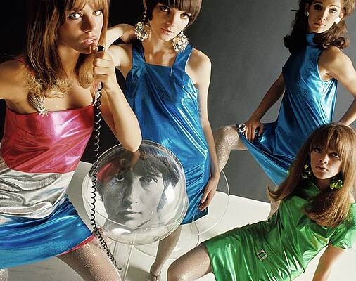 Wall Art - Photograph - Four 1960s Style Models by David Mccabe