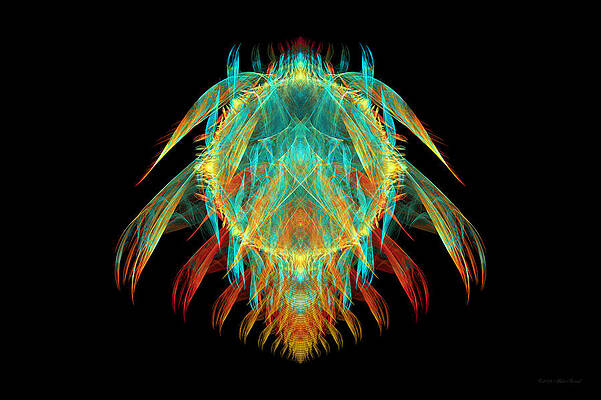 Wall Art - Digital Art - Fractal - Insect - I found it in my cereal by Mike Savad