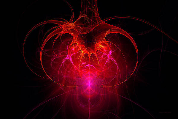 Wall Art - Digital Art - Fractal - Science - The neural network by Mike Savad