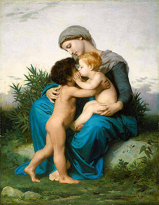 Fraternal Love Print by William-Adolphe Bouguereau