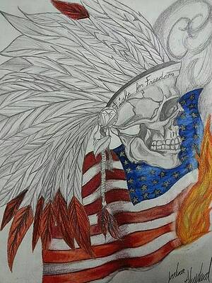 Wall Art - Drawing - Freedom Fighter by Joshua Shepherd