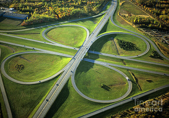 Wall Art - Photograph - Freeway Interchange by Publiphoto