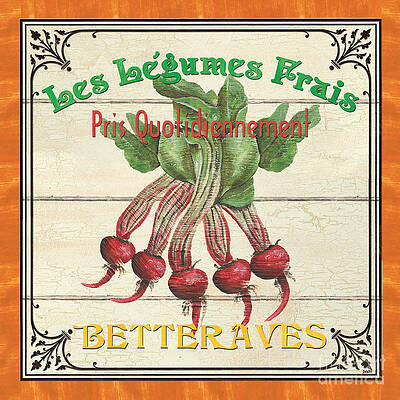 Wall Art - Painting - French Vegetable Sign 4 by Debbie DeWitt