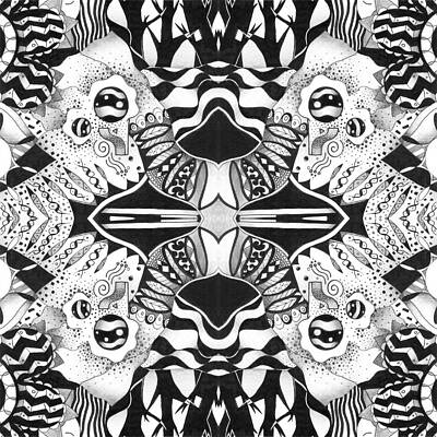 Wall Art - Drawing - Full Circle - A Back and Forth Compilation by Helena Tiainen