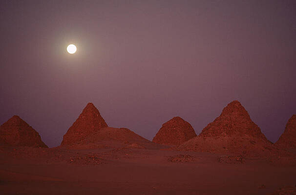 Wall Art - Photograph - Full Moon Shining On Ruins Of Ancient by Robert Caputo