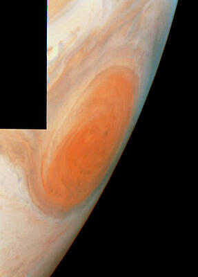 Wall Art - Photograph - Galileo Image Of Jupiter's Great Red Spot by Science Photo Library