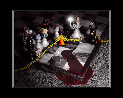 Wall Art - Photograph - Game - Chess - It's only a Game by Mike Savad