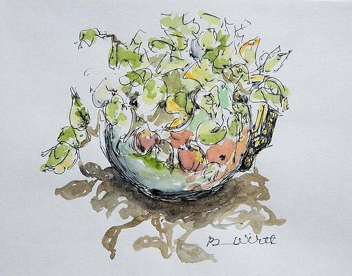 Wall Art - Painting - Gam's Vase by Barbara Wirth