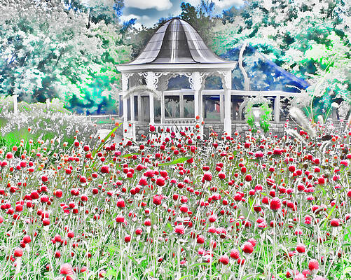 Wall Art - Digital Art - Garden Gazebo WOWC by Kevin Anderson