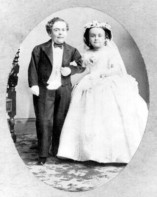 Wall Art - Photograph - General Tom Thumb Weds Lavinia Warren by Science Source