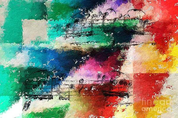 Wall Art - Digital Art - Geometric Warm and Cool by Lon Chaffin