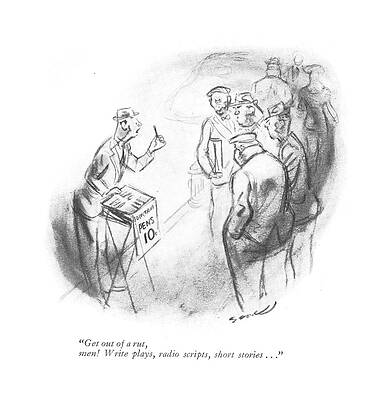 Wall Art - Drawing - Get Out Of A Rut by Leonard Dove