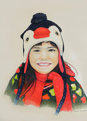 Girl in the penguin cap by Tim Ernst Girl in the penguin cap by Tim Ernst