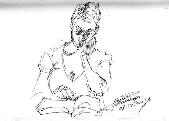 7,338 Sketch Girl Read Book Images, Stock Photos, 3D objects, & Vectors