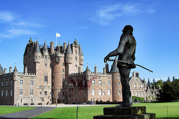 Wall Art - Photograph - Glamis Castle with Statue by Jason Politte