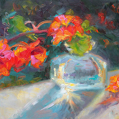 Gleaning Light Nasturtium Still Life by Talya Johnson Gleaning Light Nasturtium Still Life by Talya Johnson