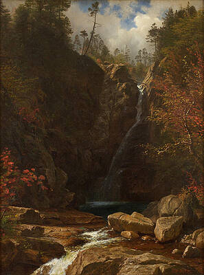 Glen Ellis Falls Print by Albert Bierstadt