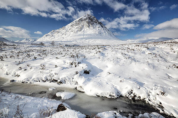 Wall Art - Photograph - Glencoe winter mountain scenery by Grant Glendinning