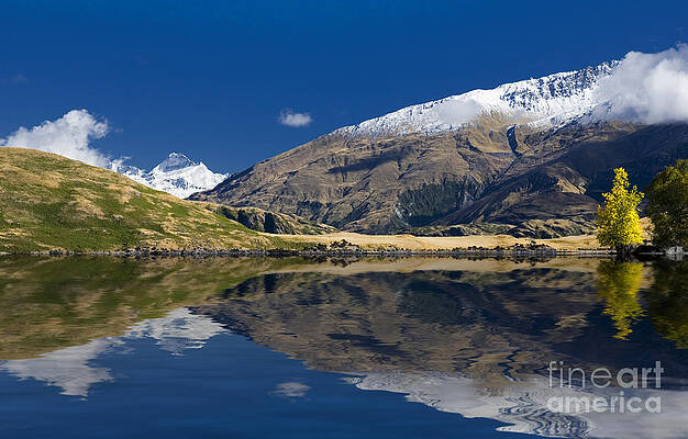 Wall Art - Photograph - Glendhu Bay Lake Wanaka New Zealand with Mt Aspiring in backgr by Sheila Smart Fine Art Photography