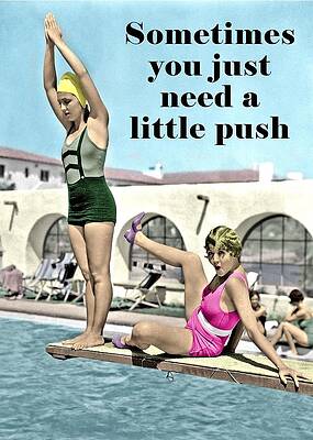Wall Art - Photograph - Go Ahead - Push Greeting Card by Everett