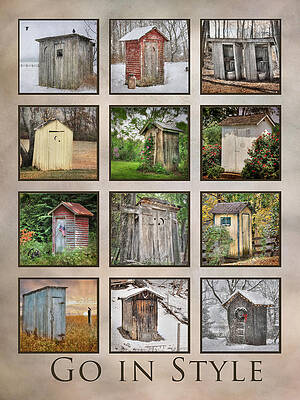 Wall Art - Photograph - Go In Style - Outhouses by Lori Deiter