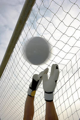 Wall Art - Photograph - Goalkeeper's Hands by Science Photo Library