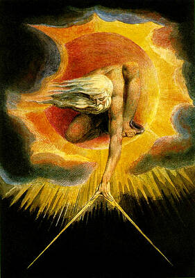 Wall Art - Painting - God As Architect  by William Blake