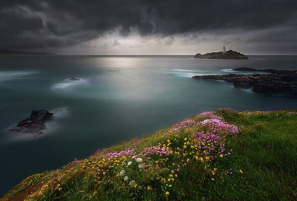 Wall Art - Photograph - Godrevy Point... by Krzysztof Browko