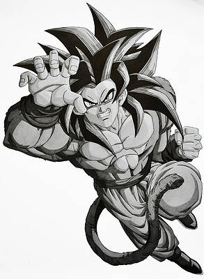 Gogeta Super Saiyan Blue Drawing by Michael Leggs - Fine Art America