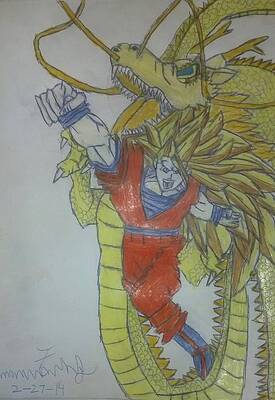 Goku Super Saiyan God #2 Drawing by Simran - Pixels