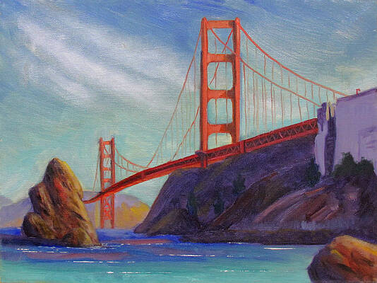 Wall Art - Painting - Golden Gate Bridge by Kevin Hughes
