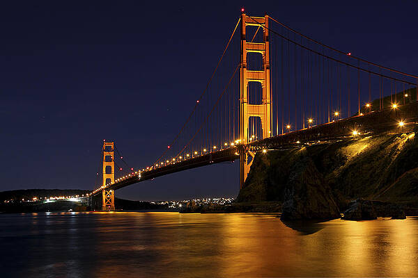 Golden Gate Bridge on a Fogless Night by Rick Pisio Golden Gate Bridge on a Fogless Night by Rick Pisio