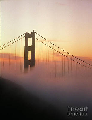 Wall Art - Photograph - Golden Gate Bridge Shrouded In Fog by Jim Corwin