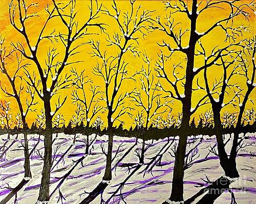 Golden Shadows Painting by Jeffrey Koss Golden Shadows Painting by Jeffrey Koss