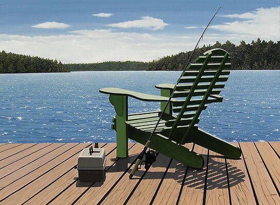 Wall Art - Painting - Gone Fishing by Kenneth M Kirsch