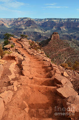 Wall Art - Photograph - Grand Canyon South Kaibab Trail and Oneill Butte Vertical by Shawn O'Brien