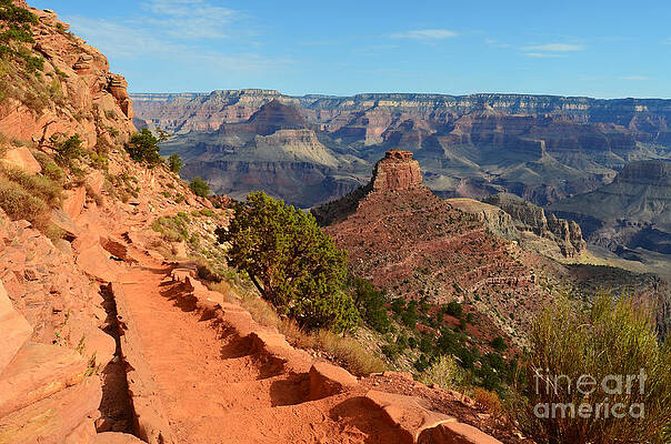 Wall Art - Photograph - Grand Canyon South Kaibab Trail Overlooking Oneill Butte by Shawn O'Brien